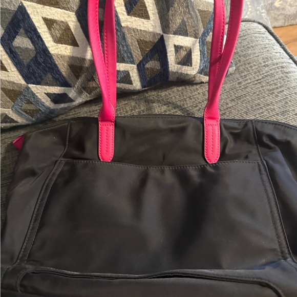 Michael Kors Black Tote with Pink Accents - Picture 3 of 4